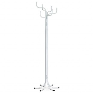 Věšá stojanový, kovová konstrukce, bílý matný lak, výška 188 cm, nosnost 12 kg 83707-06 WT